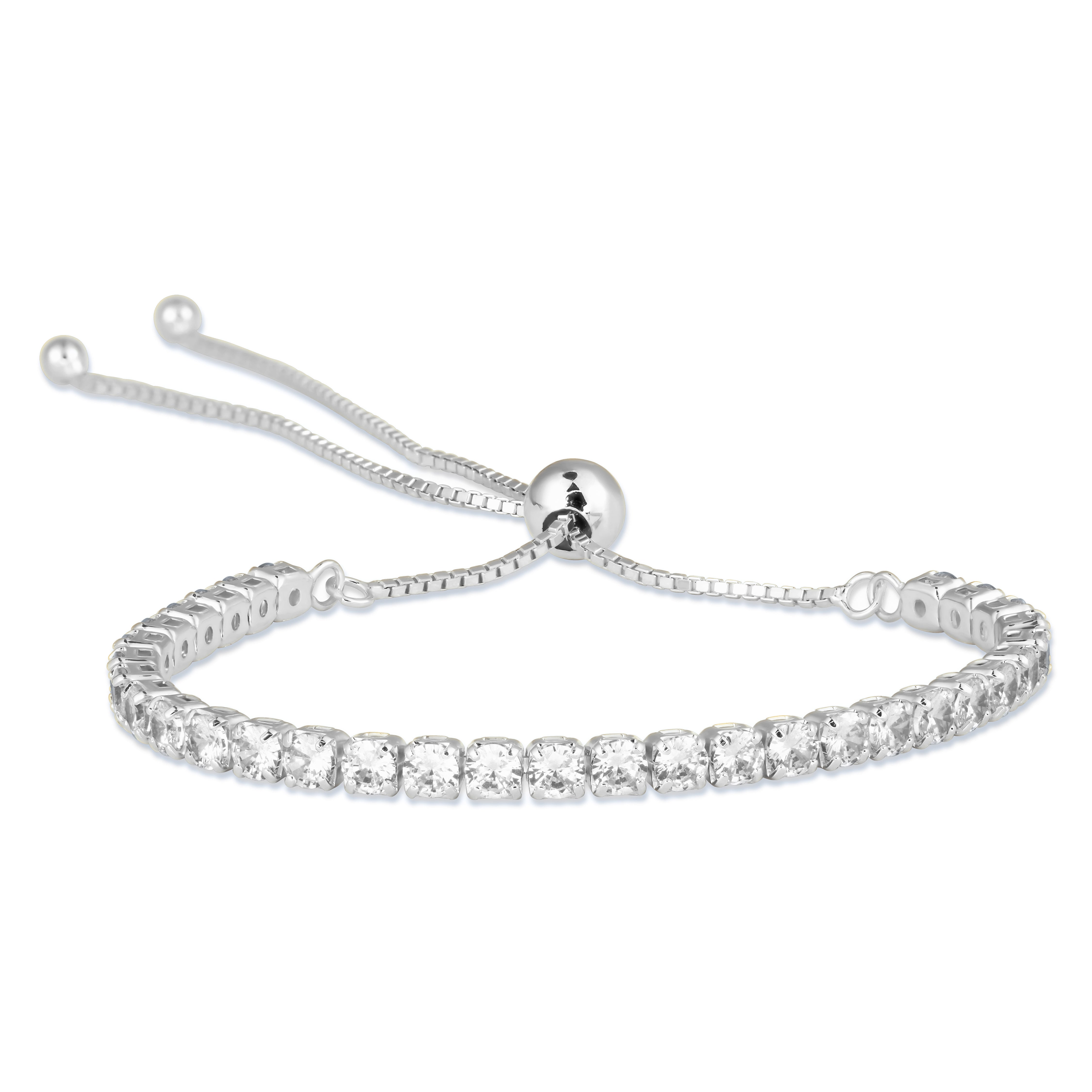 Brățară Tennis din argint 925 rodiat, reglabilă, cu zirconia strălucitoare — bijuterie elegantă, feminină și rafinată.
