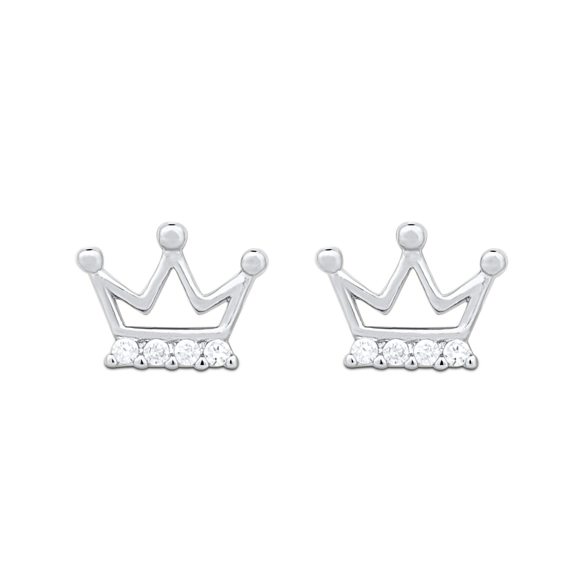 Cercei coroniță din argint 925 pentru fetițe – un cadou elegant și delicat, ideal pentru aniversări, botez sau ocazii speciale, marca Maison La Stéphanie.