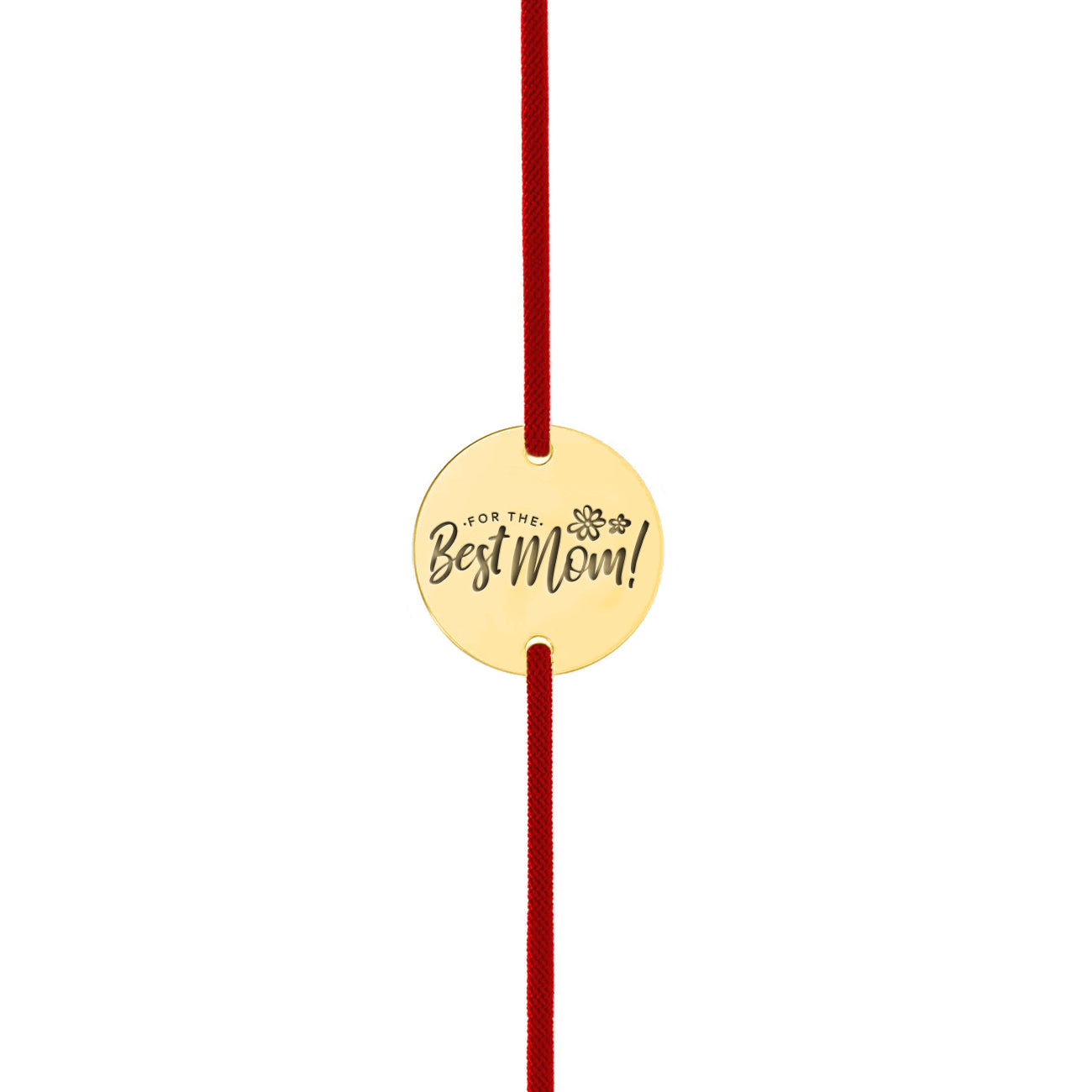 Brățară pentru mamă din argint 925 placat cu aur 18K, cu șnur roșu ajustabil. Cadou elegant și plin de semnificație, ideal pentru a celebra iubirea de mamă. Maison La Stéphanie.