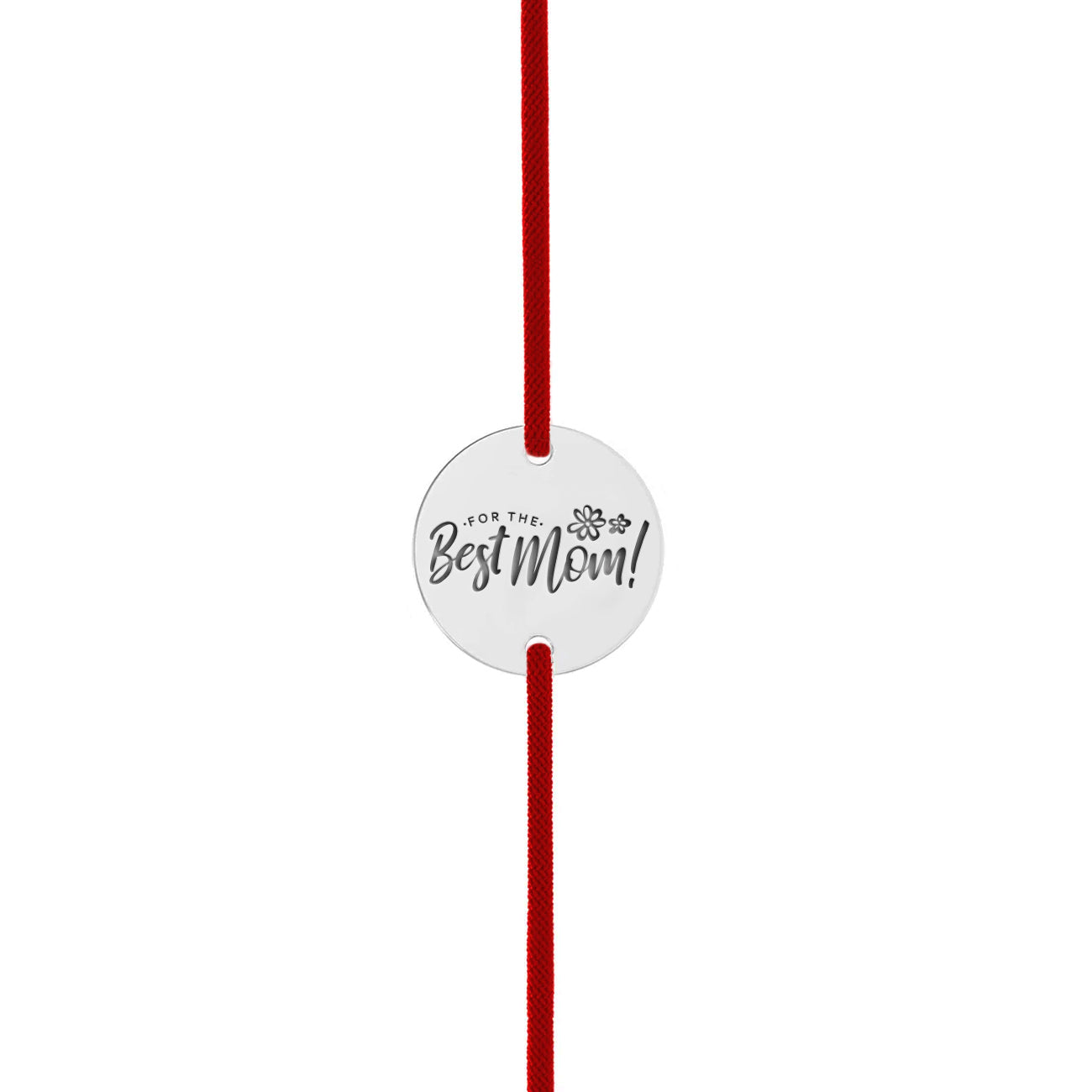 Brățară pentru mamă din argint 925 cu șnur roșu ajustabil. Cadou elegant și emoționant pentru cea mai dragă persoană. Maison La Stéphanie.