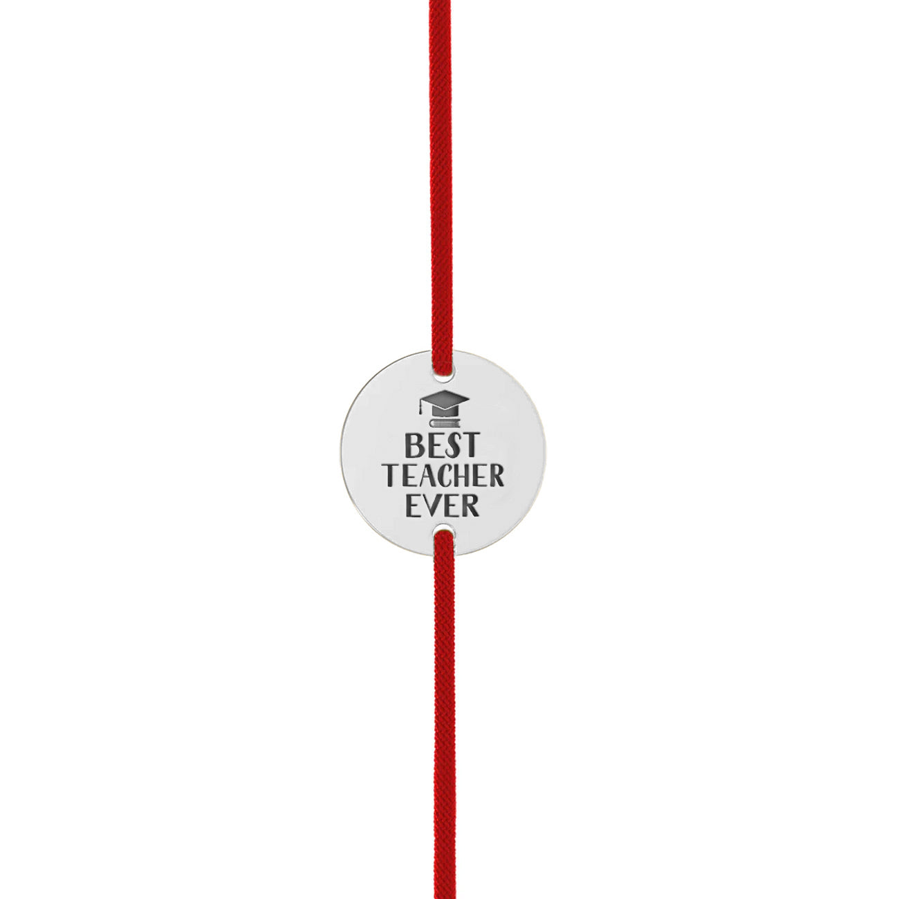 Brățară Best Teacher din argint 925 pe șnur ajustabil – un cadou elegant și simbolic pentru învățătoare, profesoare sau educatoare, semnat Maison La Stéphanie.