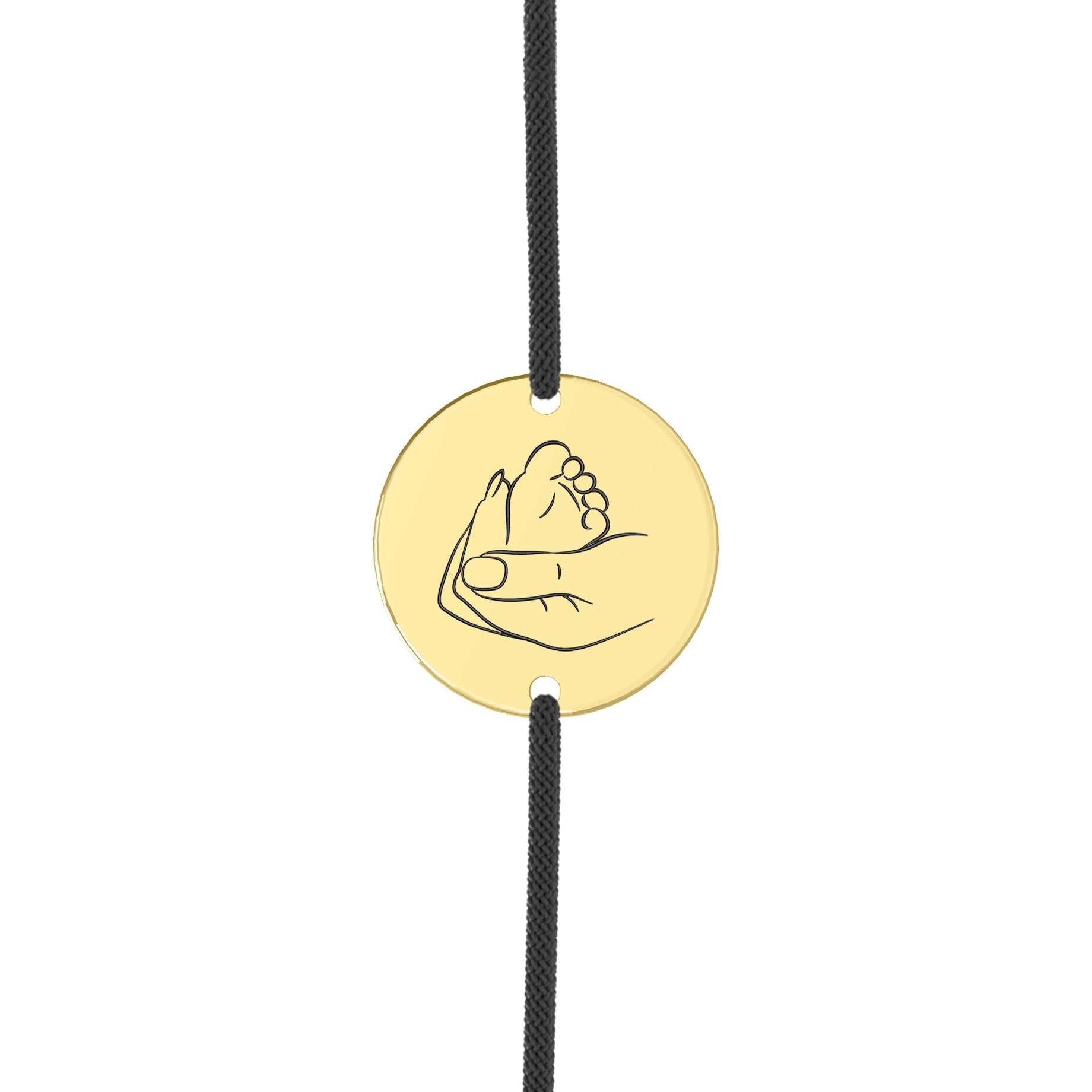 Brățară Picioruș Bebe din argint 925 placat cu aur 18K – un cadou elegant și emoționant pentru mame, nași și botez, semnat Maison La Stéphanie.