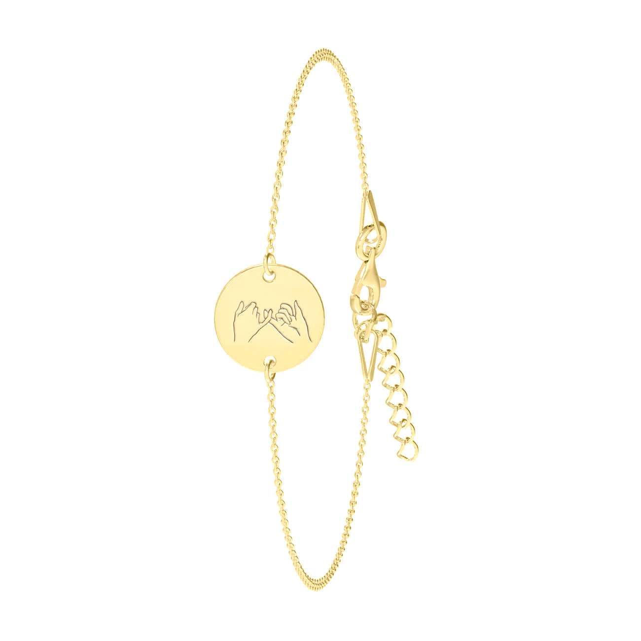 Brățară Pinky Promise din argint 925 placat cu aur 18K, simbol al prieteniei și loialității, cadou elegant pentru persoanele dragi, Maison La Stéphanie.