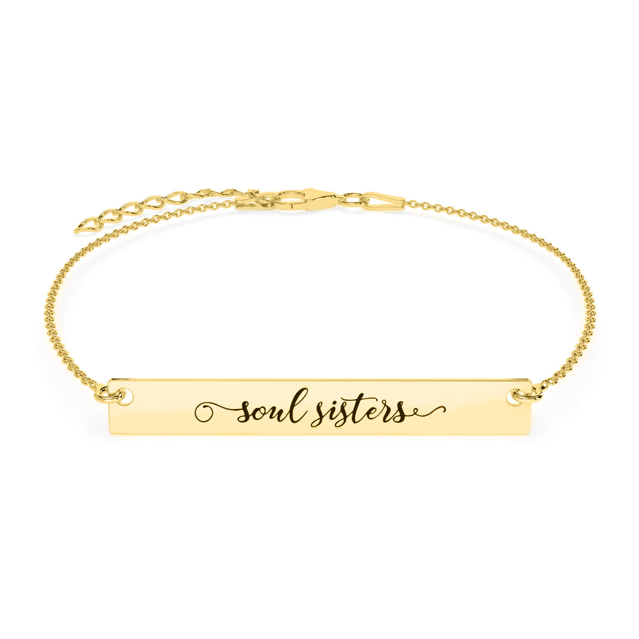 Brățară Soul Sisters din argint 925 placat cu aur 18K, un cadou elegant și simbolic pentru cea mai bună prietenă sau soră — Maison La Stéphanie.