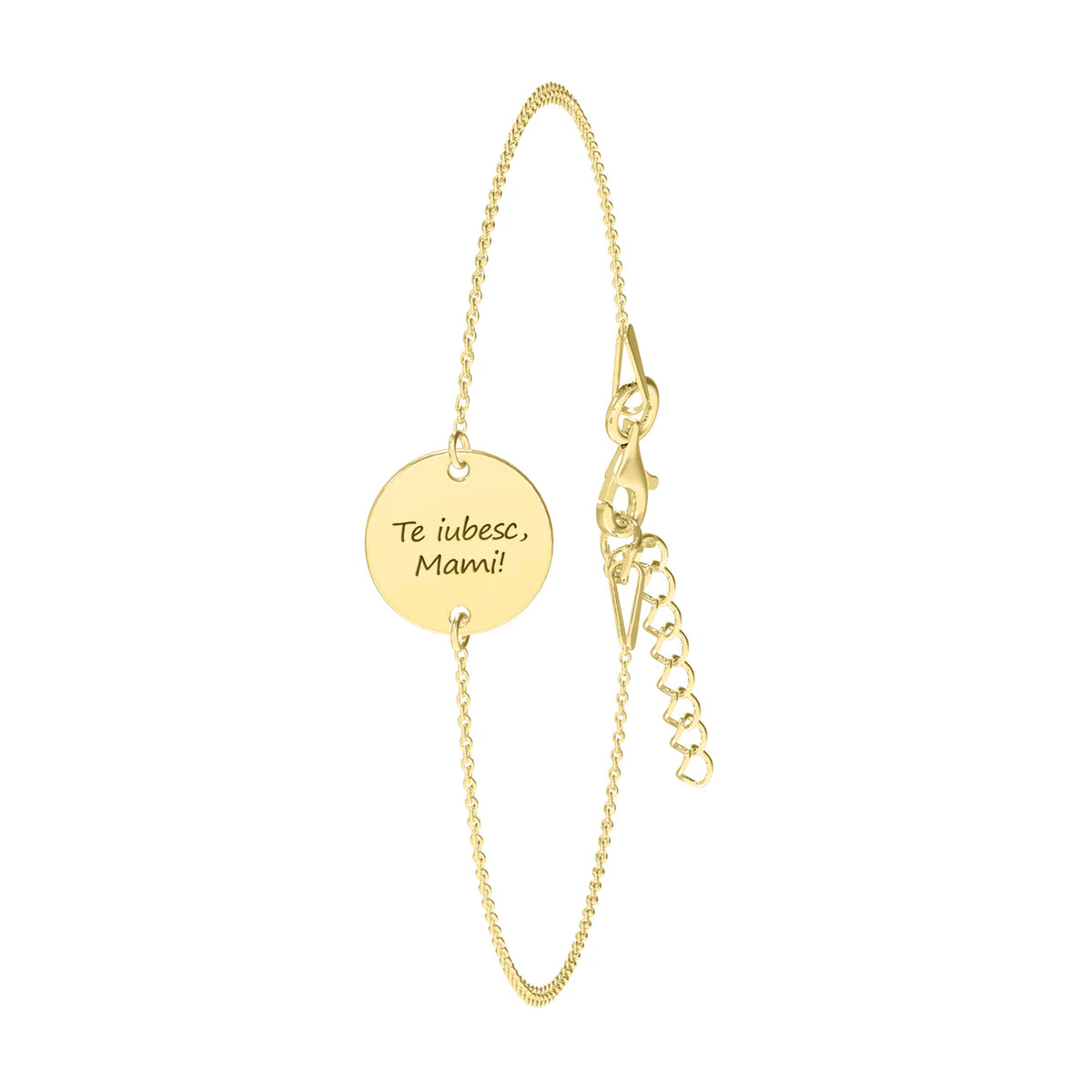 Brățară „Te iubesc, Mami” din argint 925 placat cu aur 18K, cadou elegant și emoționant pentru mama, ideal pentru aniversări și ocazii speciale, Maison La Stéphanie.