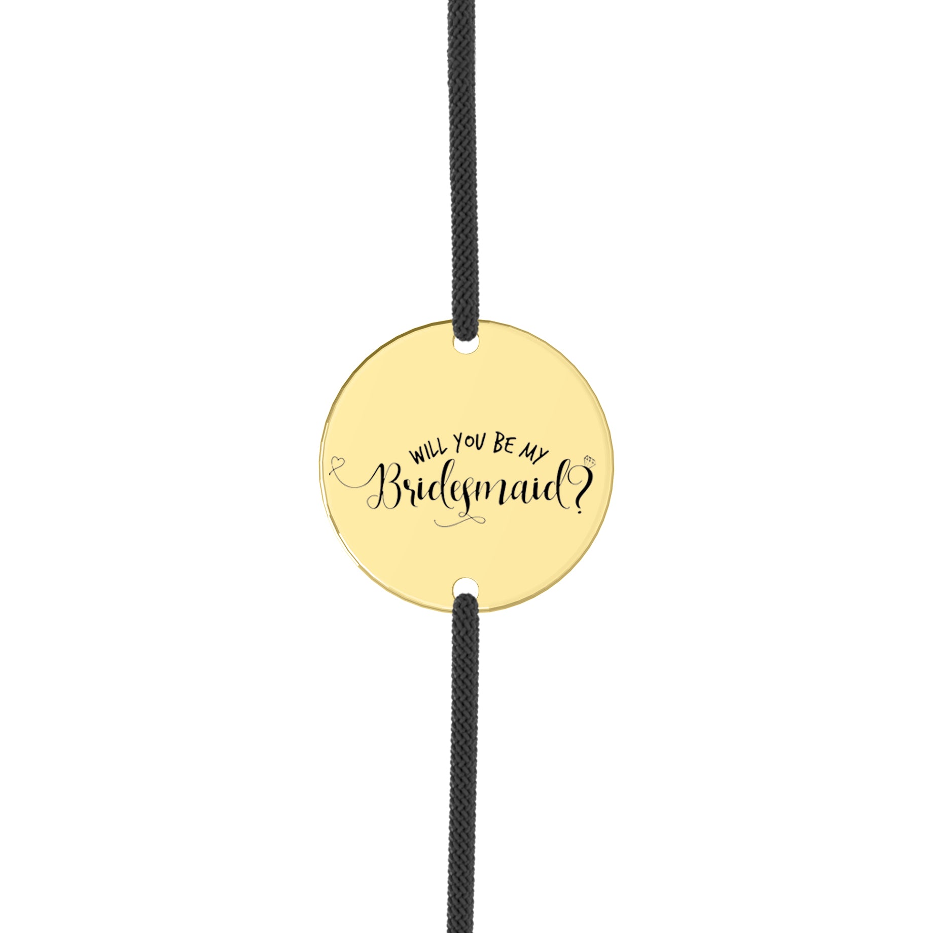 Brățară Will you be my Bridesmaid din argint 925 placat cu aur 18K – un cadou elegant și simbolic pentru domnișoarele de onoare, semnat Maison La Stéphanie.