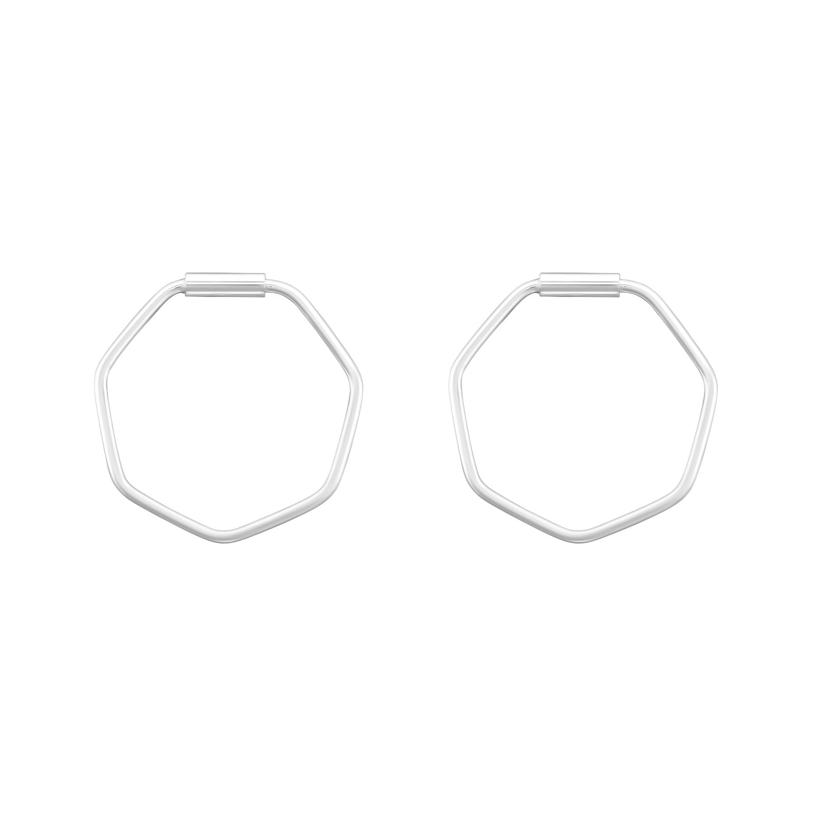 Cercei hexagonali argint 925