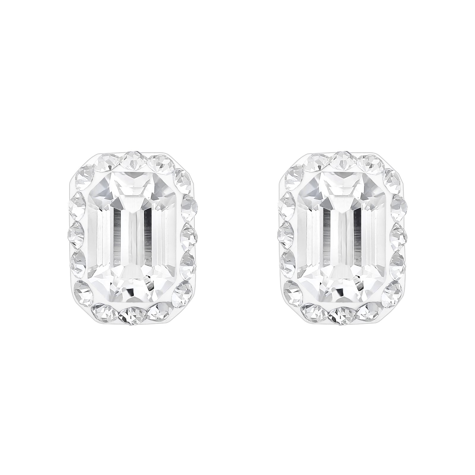 cercei cu piatra alba dreptunghiulara