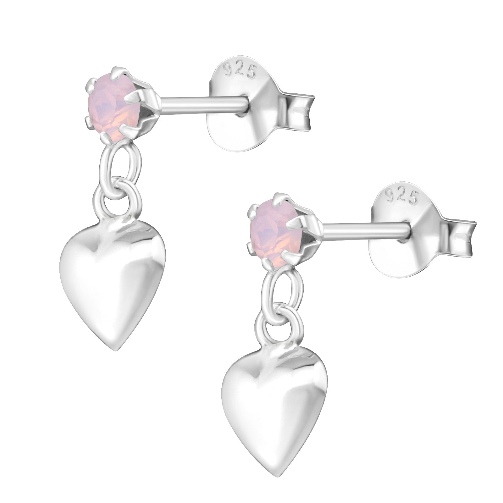 Cercei eleganți din argint 925 cu opal roz, bijuterie delicată Maison La Stéphanie – cadoul ideal pentru iubită sau pentru momente speciale.