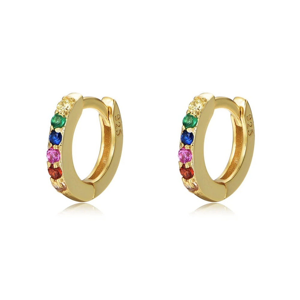 Cercei argint placat cu aur BABY RAINBOW HOOPS cercei > cercei argint > cadouri pentu ea > cadouri fete > cadouri prietena > cadouri bestfriend > cercei copii > idei de cadouri Maison la Stephanie