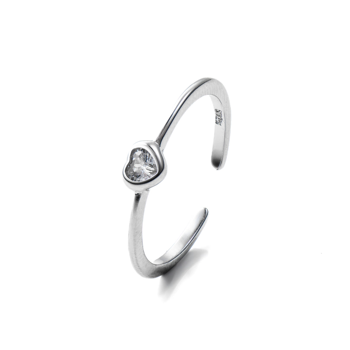 Coeur silver Ring, Maison Stephanie