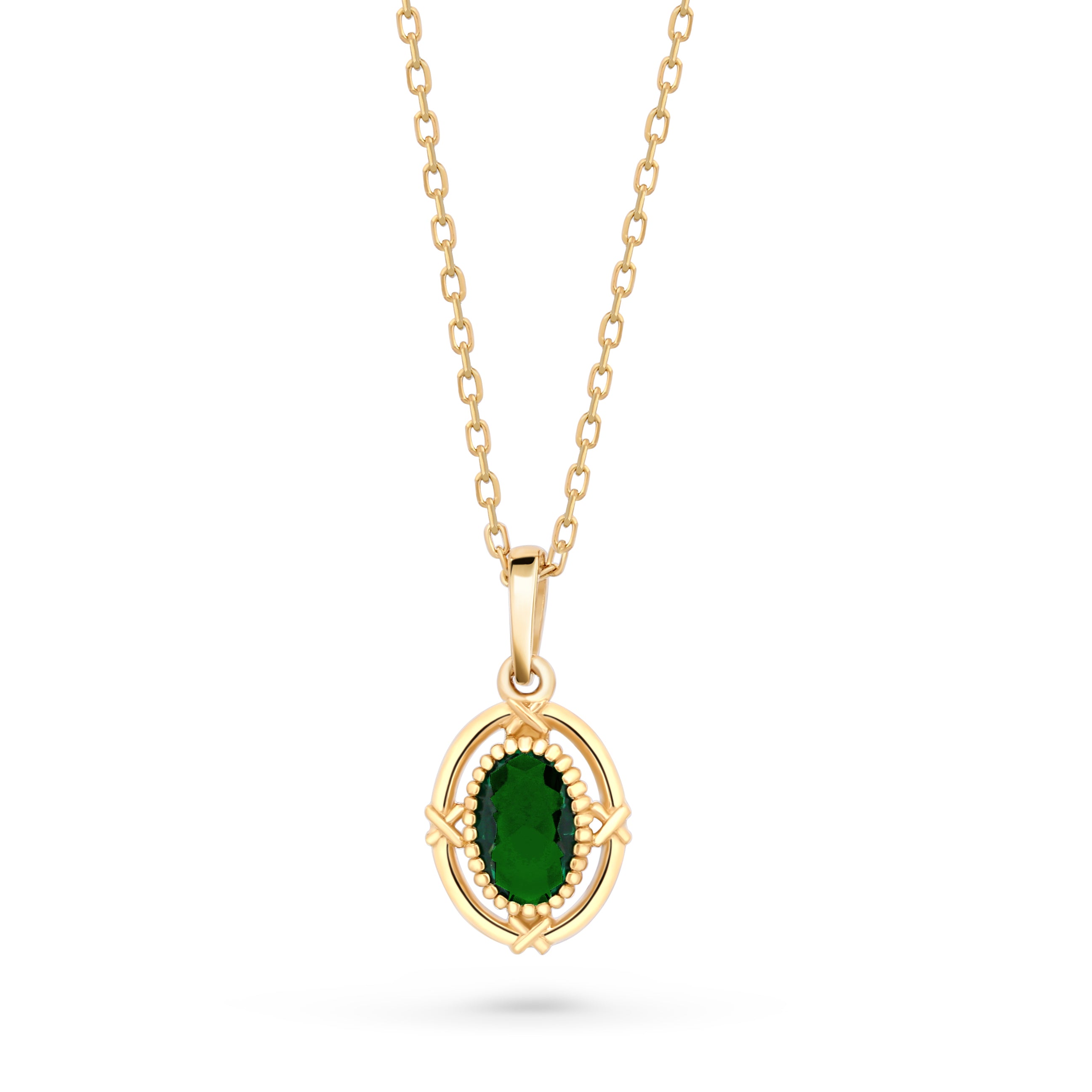 Colier Royal Emerald din aur de 14K