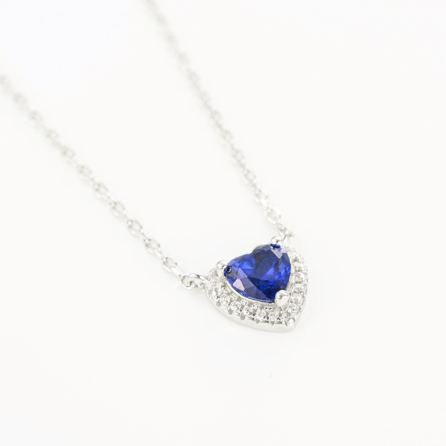 Colier argint Inima albastra Little Heart of the Ocean Maison la Stephanie