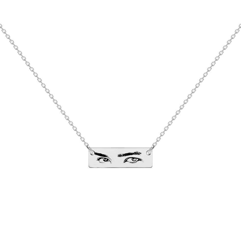 lantisor din argint personalizat cu ochi