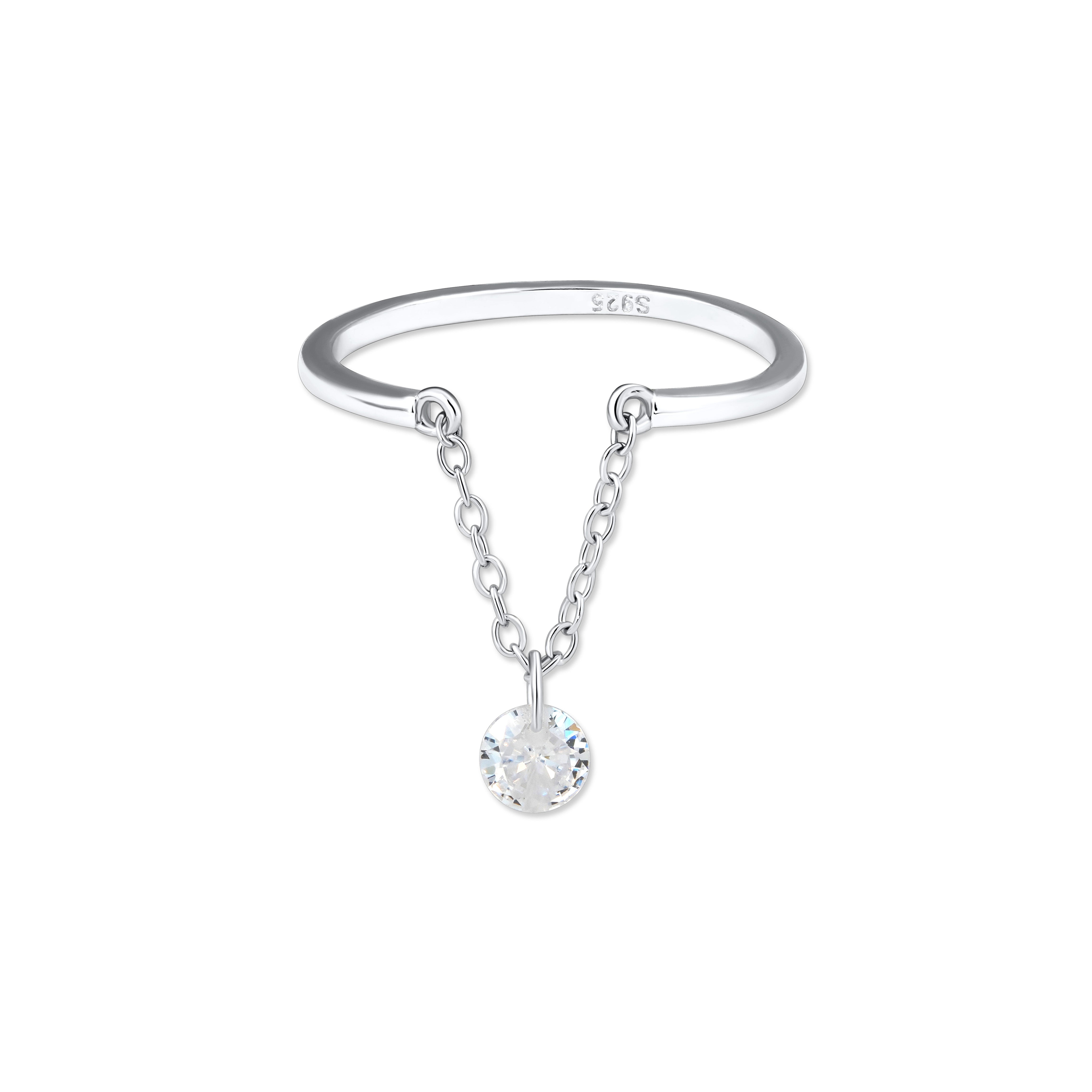 Inel minimalist din argint 925 cu zirconia — bijuterie elegantă și delicată, ideală pentru cadou, marca Maison La Stéphanie.