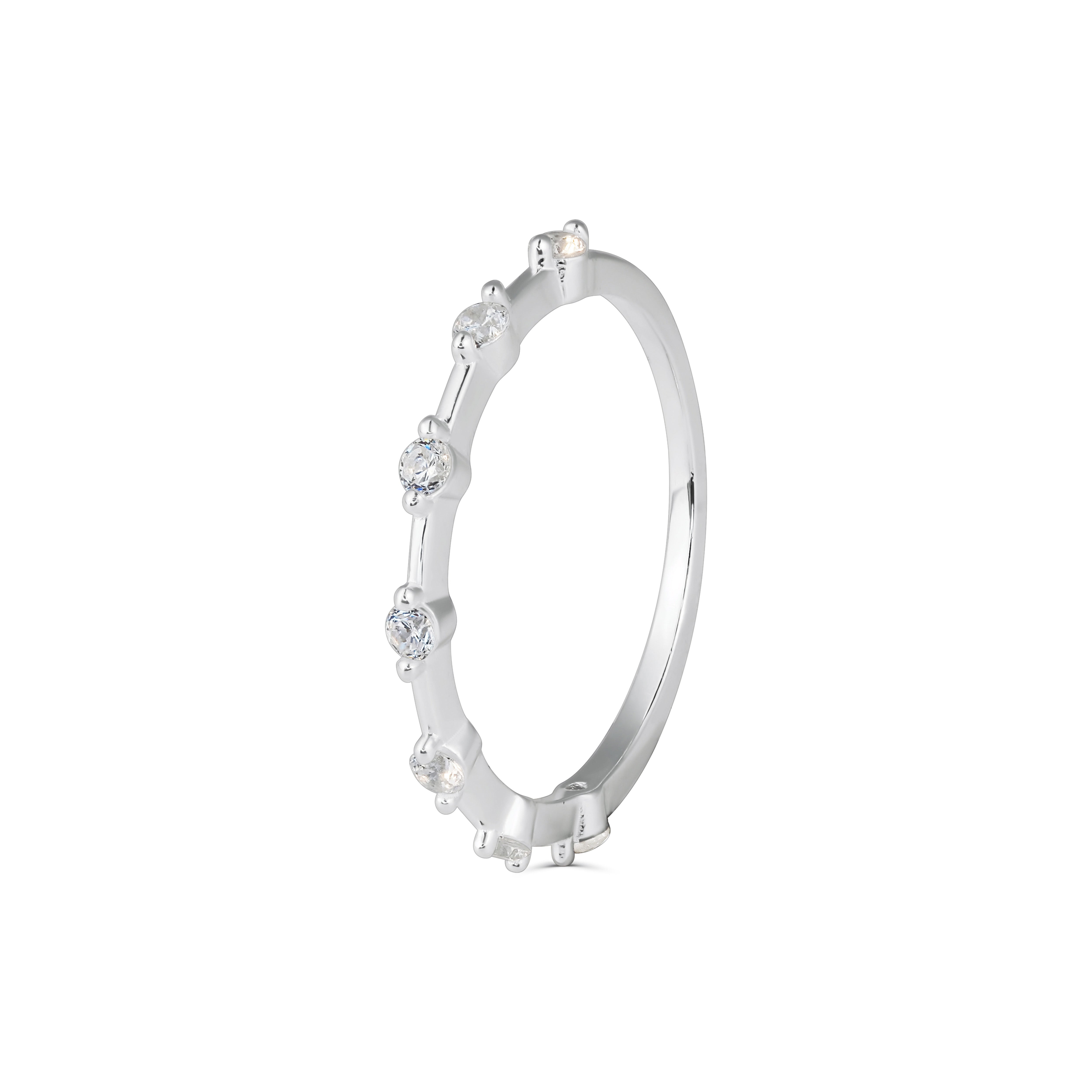 Inel fin din argint 925 cu zirconia — bijuterie minimalistă, elegantă și ideală pentru purtare zilnică, marca Maison La Stéphanie.