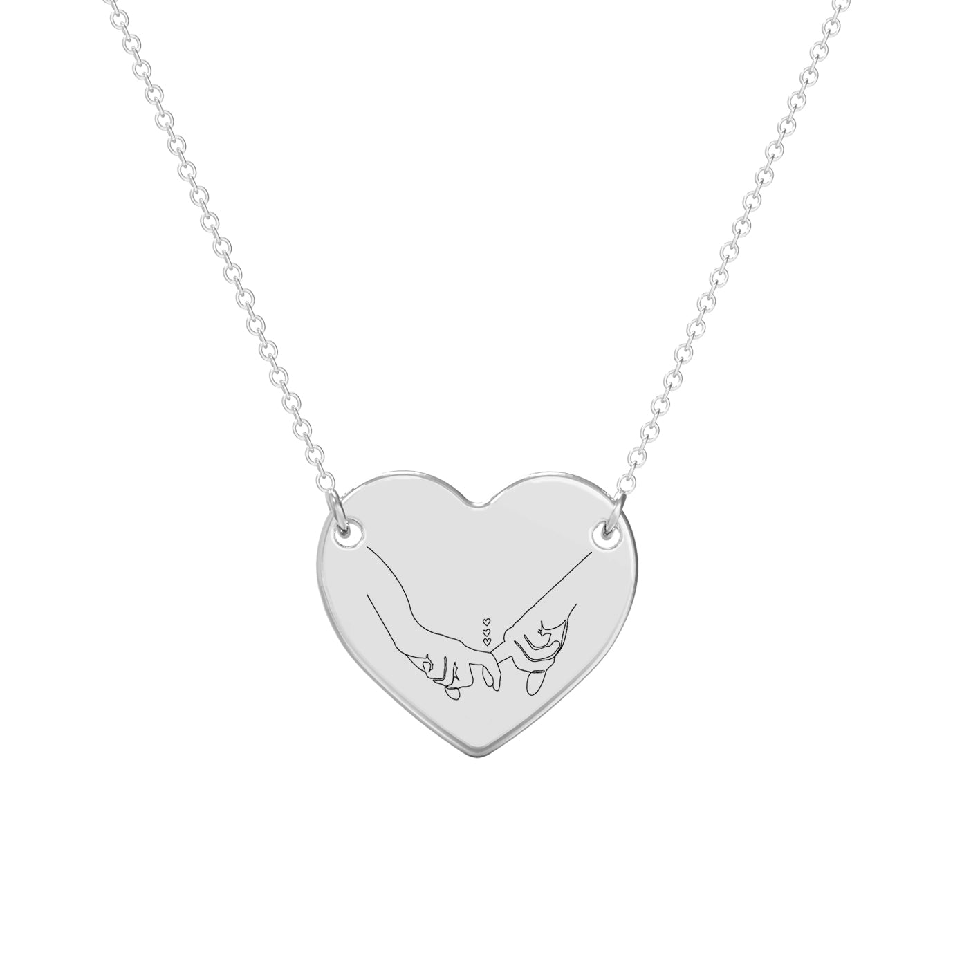 Lănțișor Holding Hands din argint 925 — simbol al iubirii și conexiunii, cadoul perfect pentru persoana iubită.