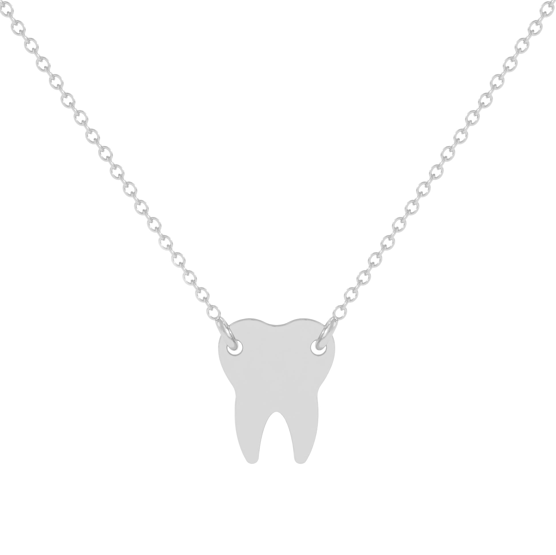 Lănțișor din argint cu pandantiv măseluță — cadoul perfect pentru stomatologi, studenți la medicină dentară sau iubitori ai zâmbetelor.