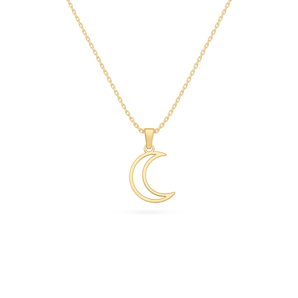 Colier semiluna din aur galben 8K