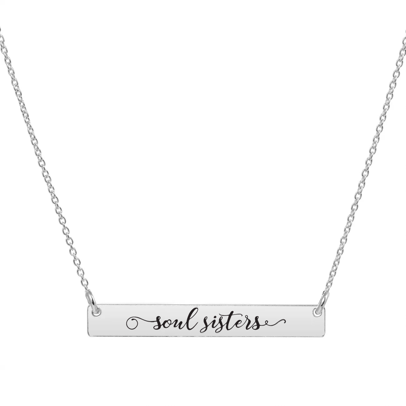 Lănțișor argint Soul Sisters — cadou simbolic pentru cea mai bună prietenă sau sora sufletului tău.