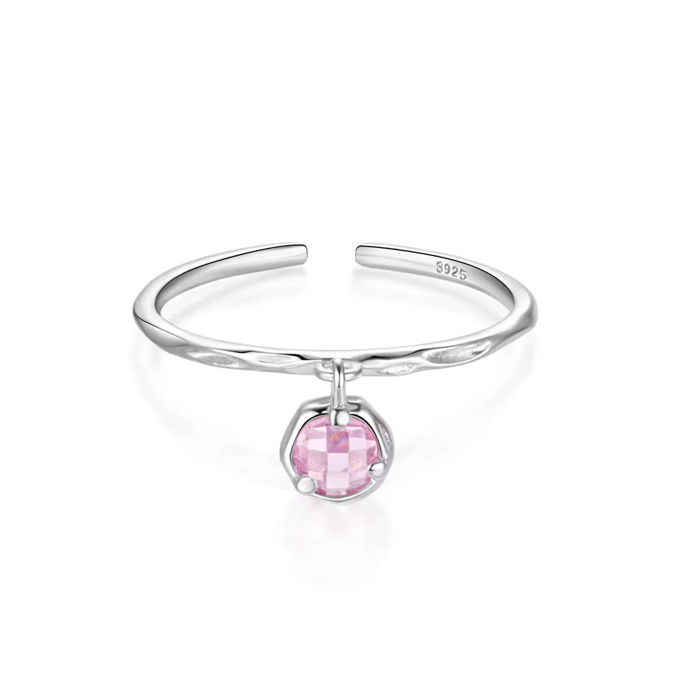 Set 2 inele argint cu pietre roz zirconia — bijuterii feminine, elegante și versatile, ideale pentru mix & match, marca Maison La Stéphanie.