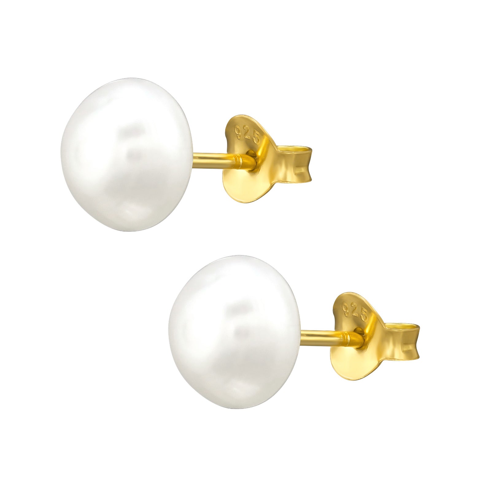 Sweet Water Pearl earrings, gold plated