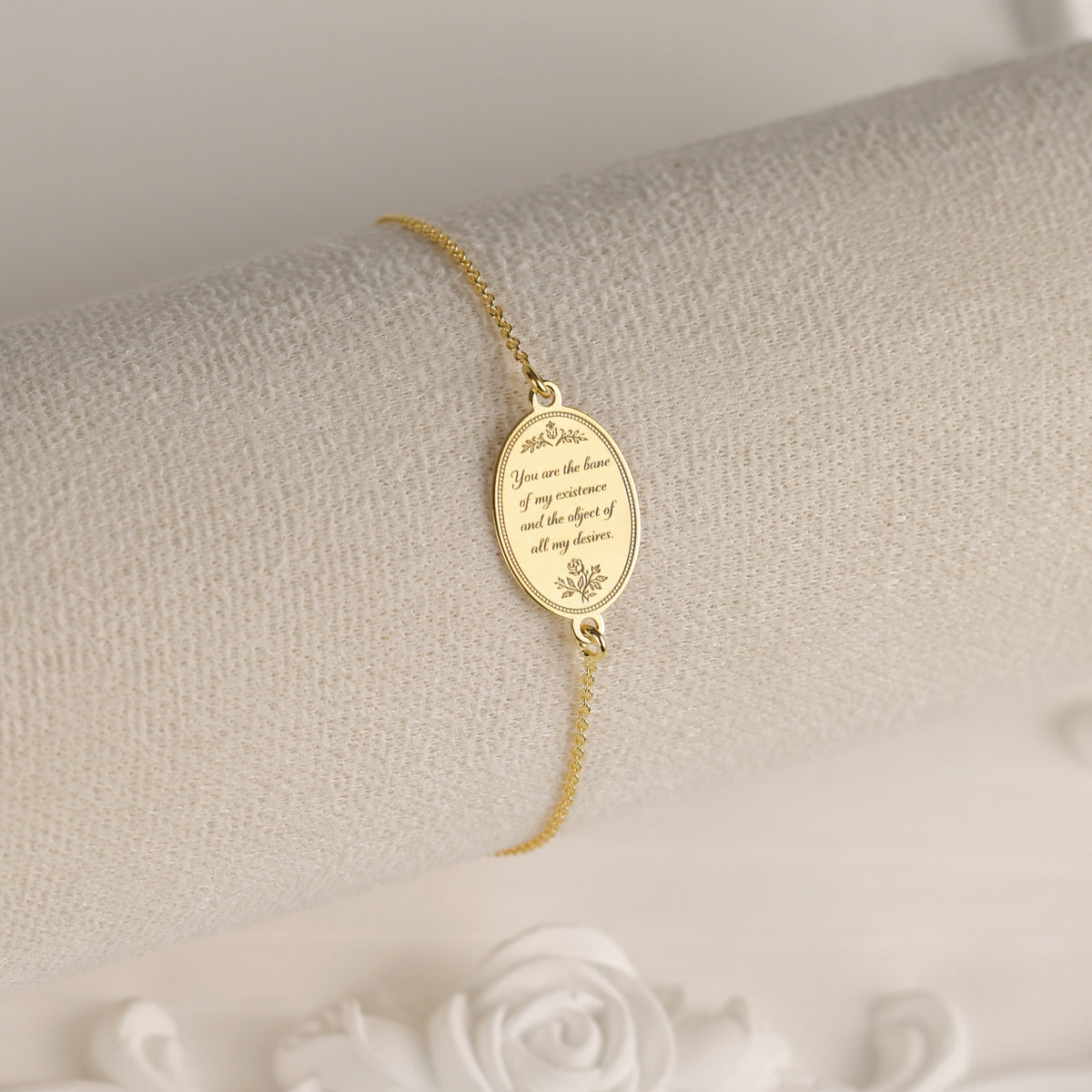 bratara argint bane of my existence pandantiv oval gravat regency love letters collection maison stephanie