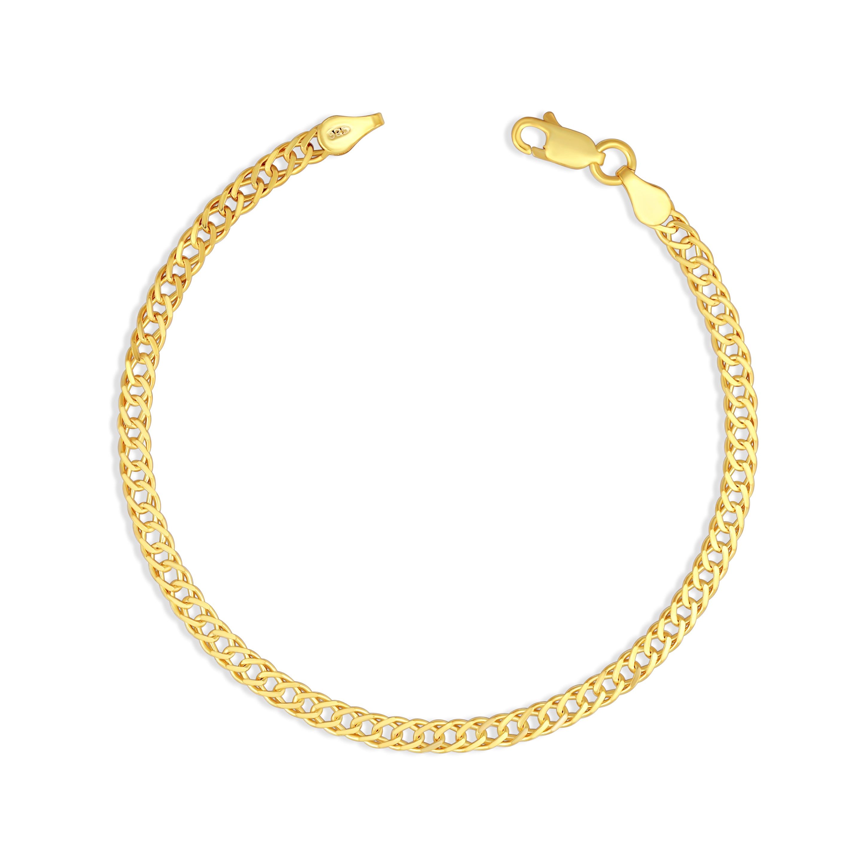 Brățară groasă din argint placat cu aur 18K, ideală pentru bărbați — un cadou elegant, masculin și cu personalitate.