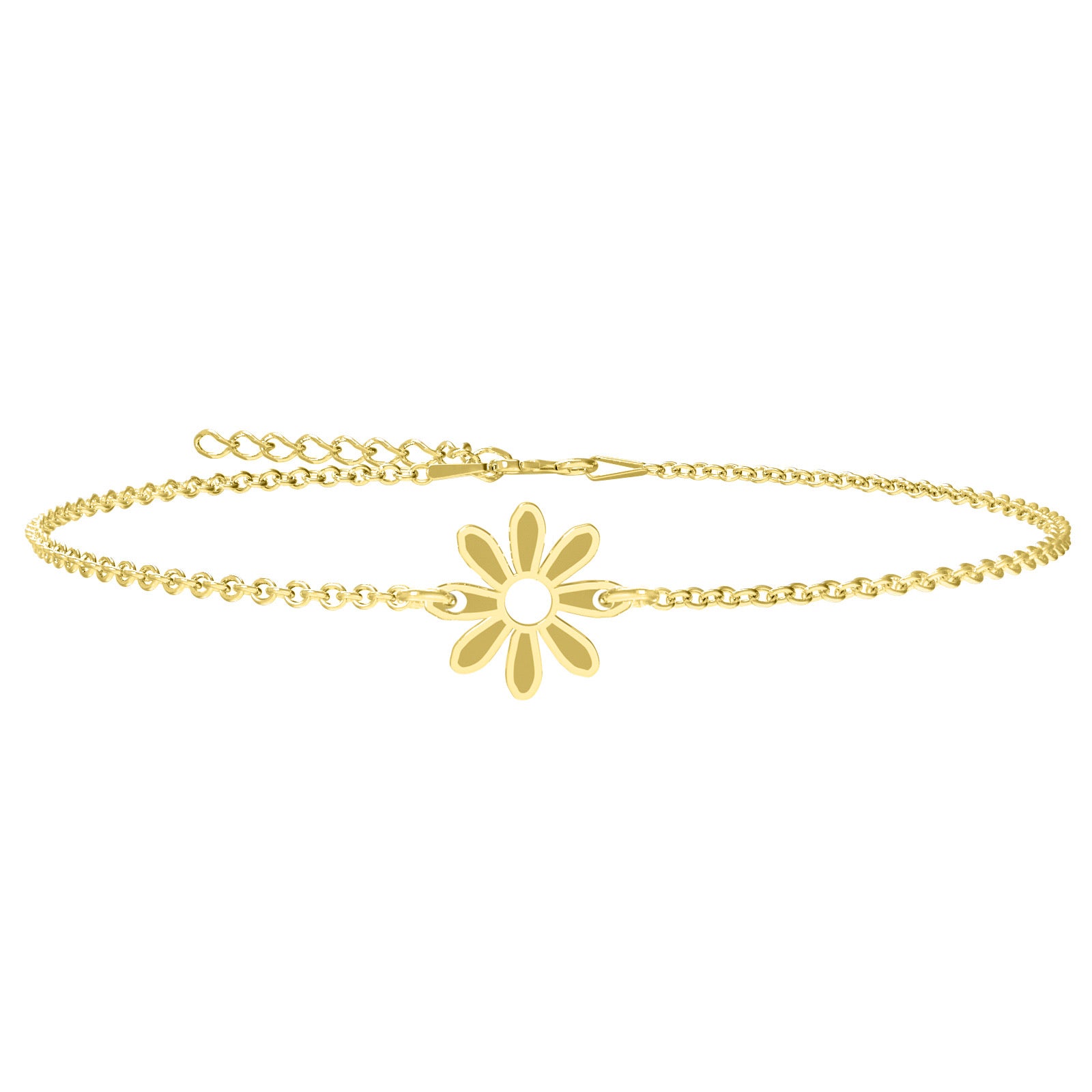 bratara din argint suflat cu aur si floare Maison la Stephanie