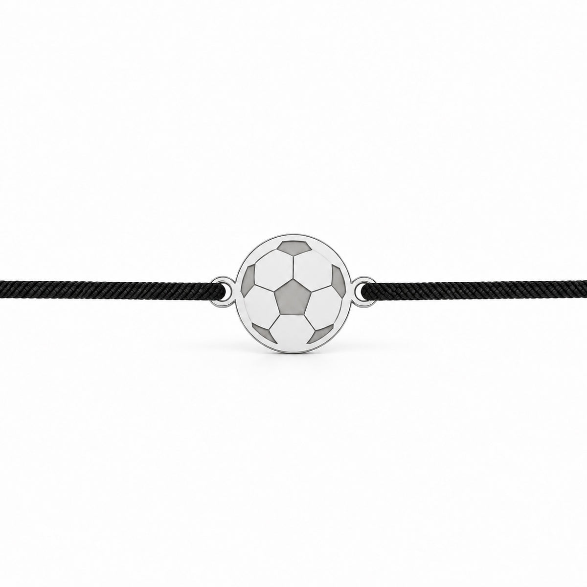 Bratara Football cu charm minge de fotbal din Argint 925 si snur ajustabil Maison La Stephanie