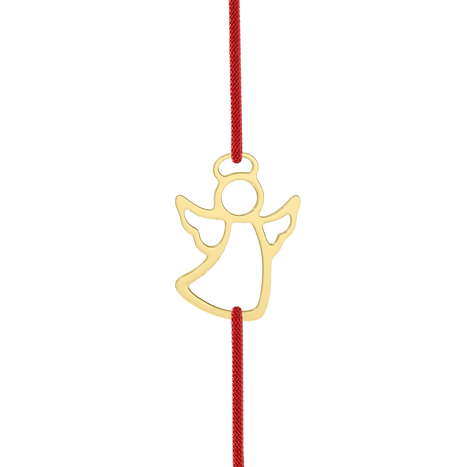 martisor cu snur reglabil si ingeras argint placat cu aur maison la stephanie