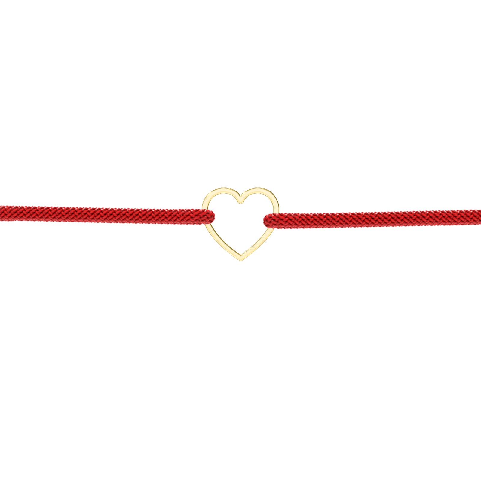 martisor cu snur reglabil si inimioara inima argint placat cu aur maison la stephanie