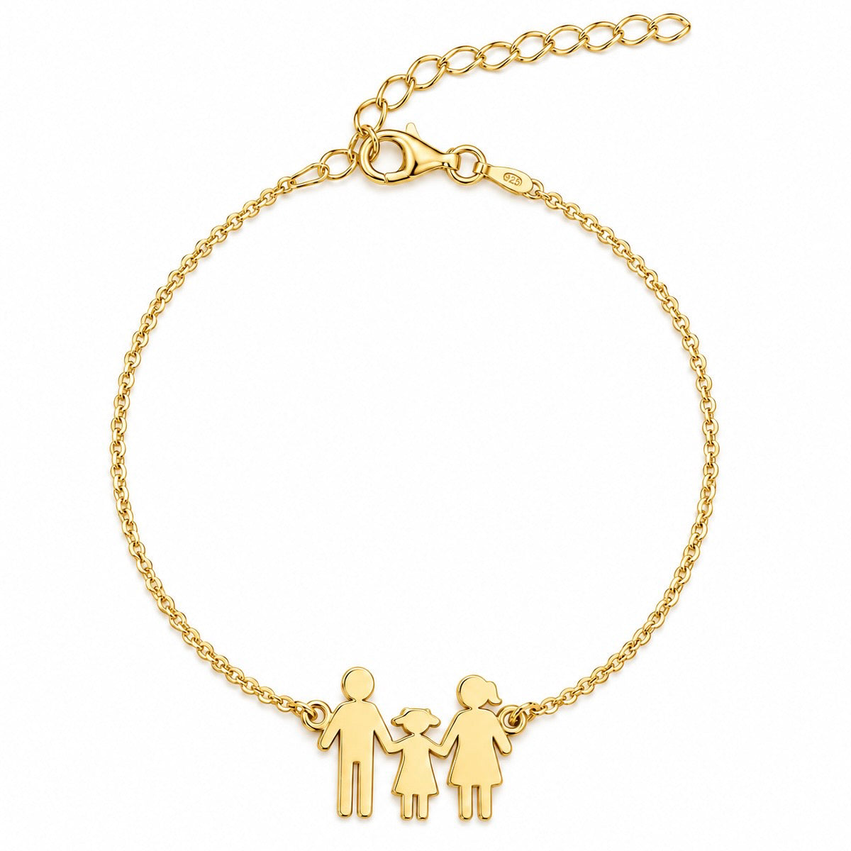 Bratara personalizata cu familie din Argint 925 placat cu aur Maison La Stephanie