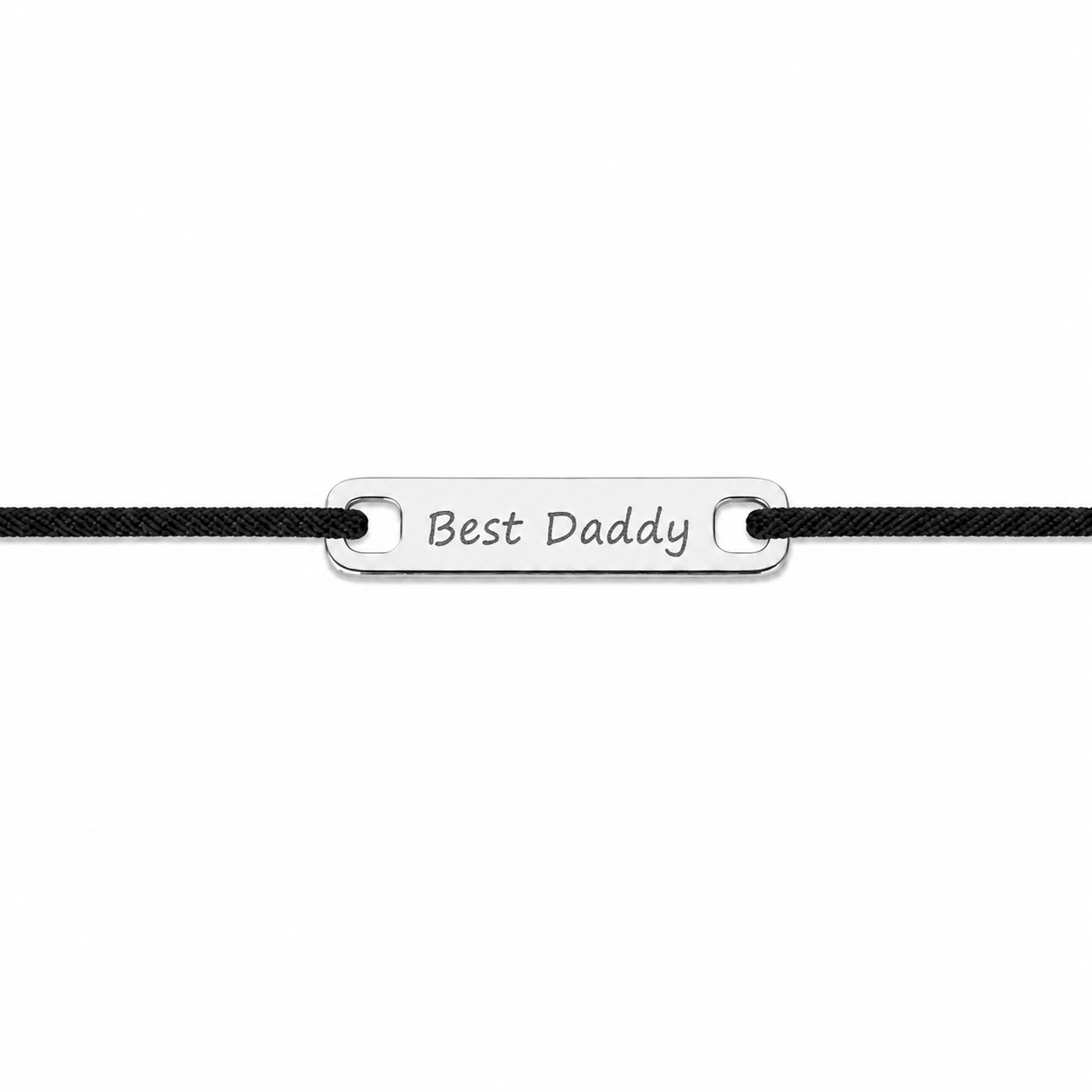 bratara personalizata argint 925 pe snur Maison La Stephanie gravura cel mai bun tata- best daddy