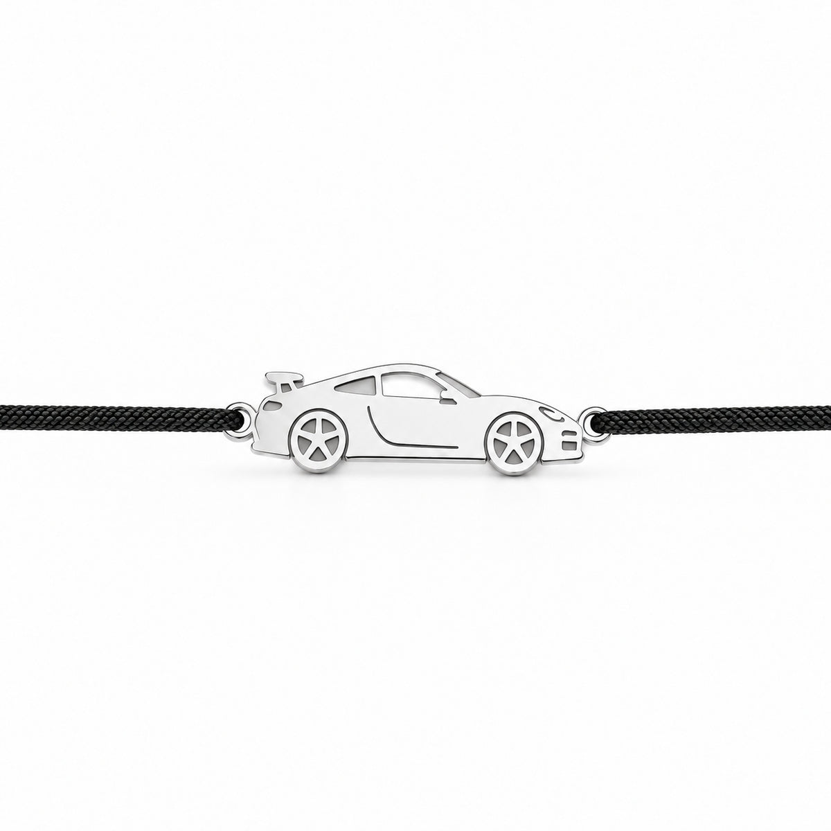 Bratara Racing Car cu charm masina sport din Argint 925 si snur ajustabil Maison La Stephanie