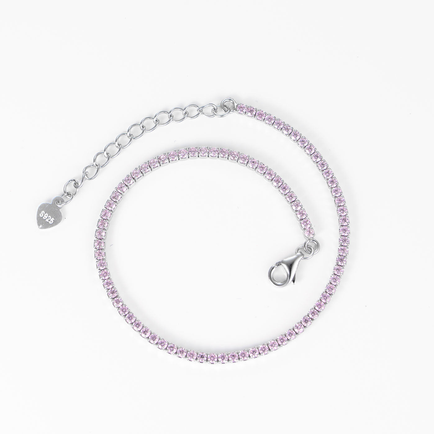 Bratara argint 925 Tennis Zirconia Elegant Pastel Pink Maison la Stephanie