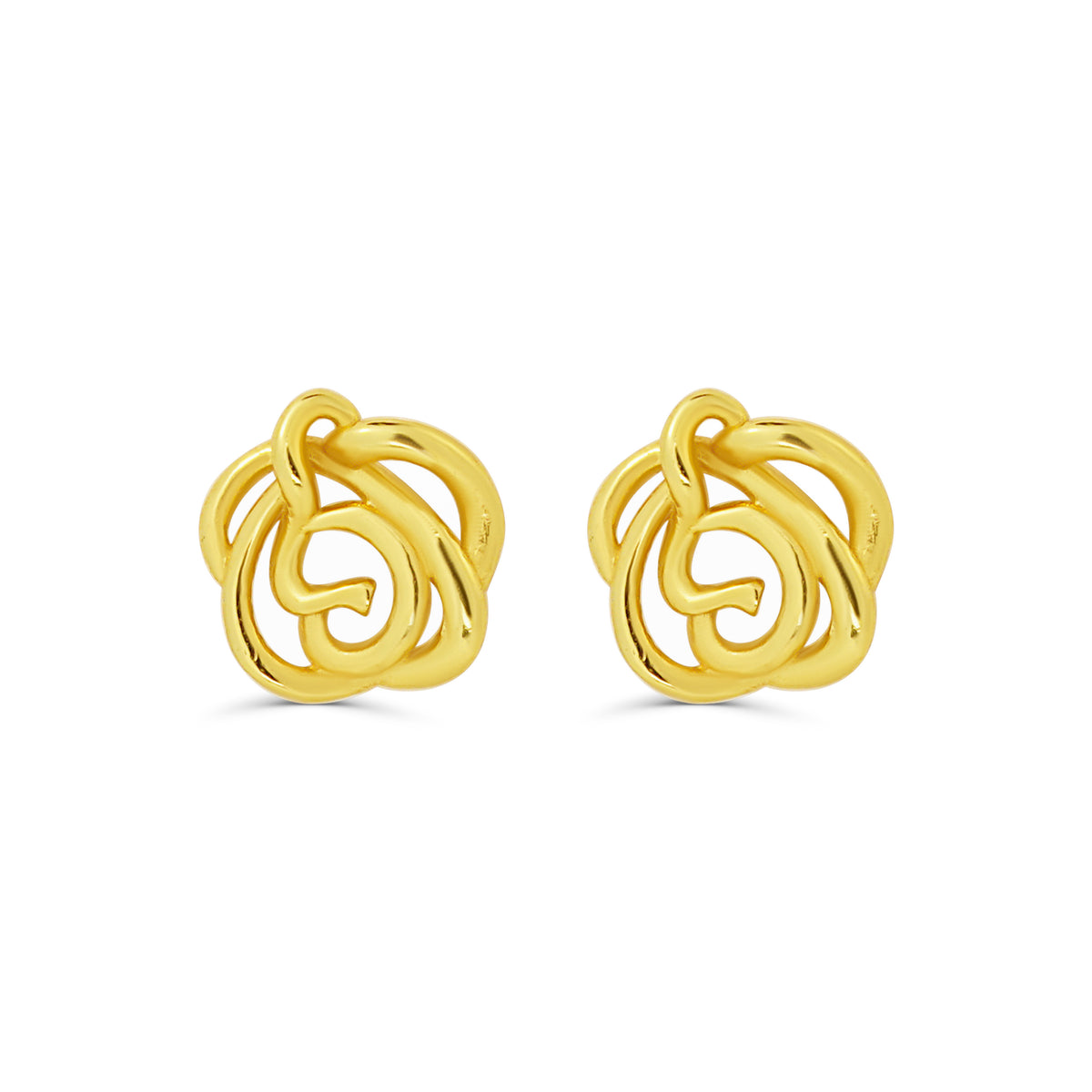 Cercei trandafir din argint placat cu aur 18K, eleganți și feminini, perfecți pentru un cadou delicat.