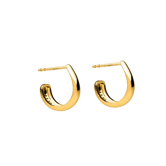 Cercei din argint 925 placat cu aur 18K, cu design minimalist și elegant — inspirați din stilul franțuzesc, semnați Maison La Stéphanie.
