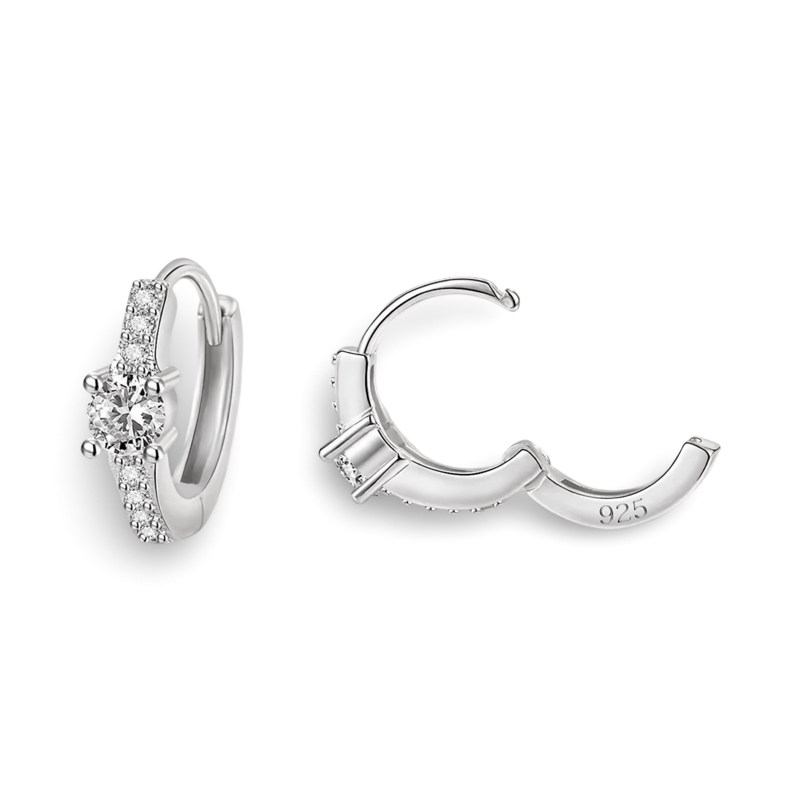 Cercei eleganți din argint 925 cu zirconia, bijuterie atemporală și cadou ideal pentru femei, marca Maison La Stéphanie.