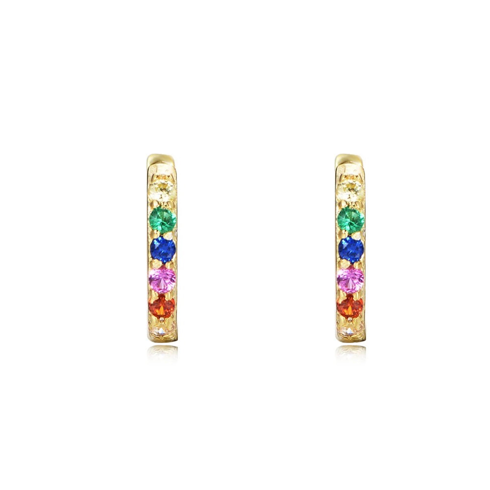 Cercei argint placat cu aur BABY RAINBOW HOOPS cercei > cercei argint > cadouri pentu ea > cadouri fete > cadouri prietena > cadouri bestfriend > cercei copii > idei de cadouri Maison la Stephanie