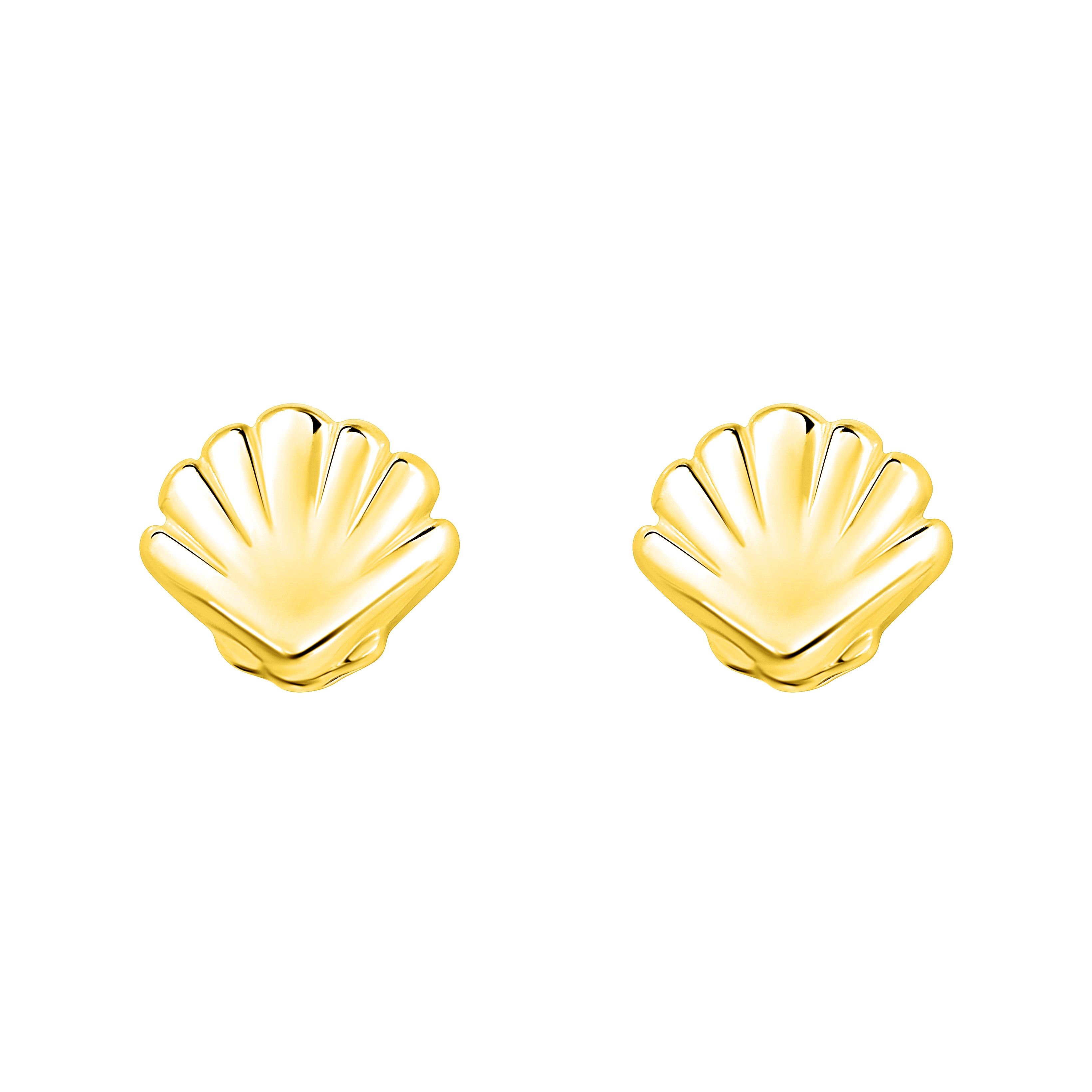 Cercei Shell Whisper din argint 925 placat cu aur, inspirati de mare cu design elegant si detalii fine – Maison La Stephanie