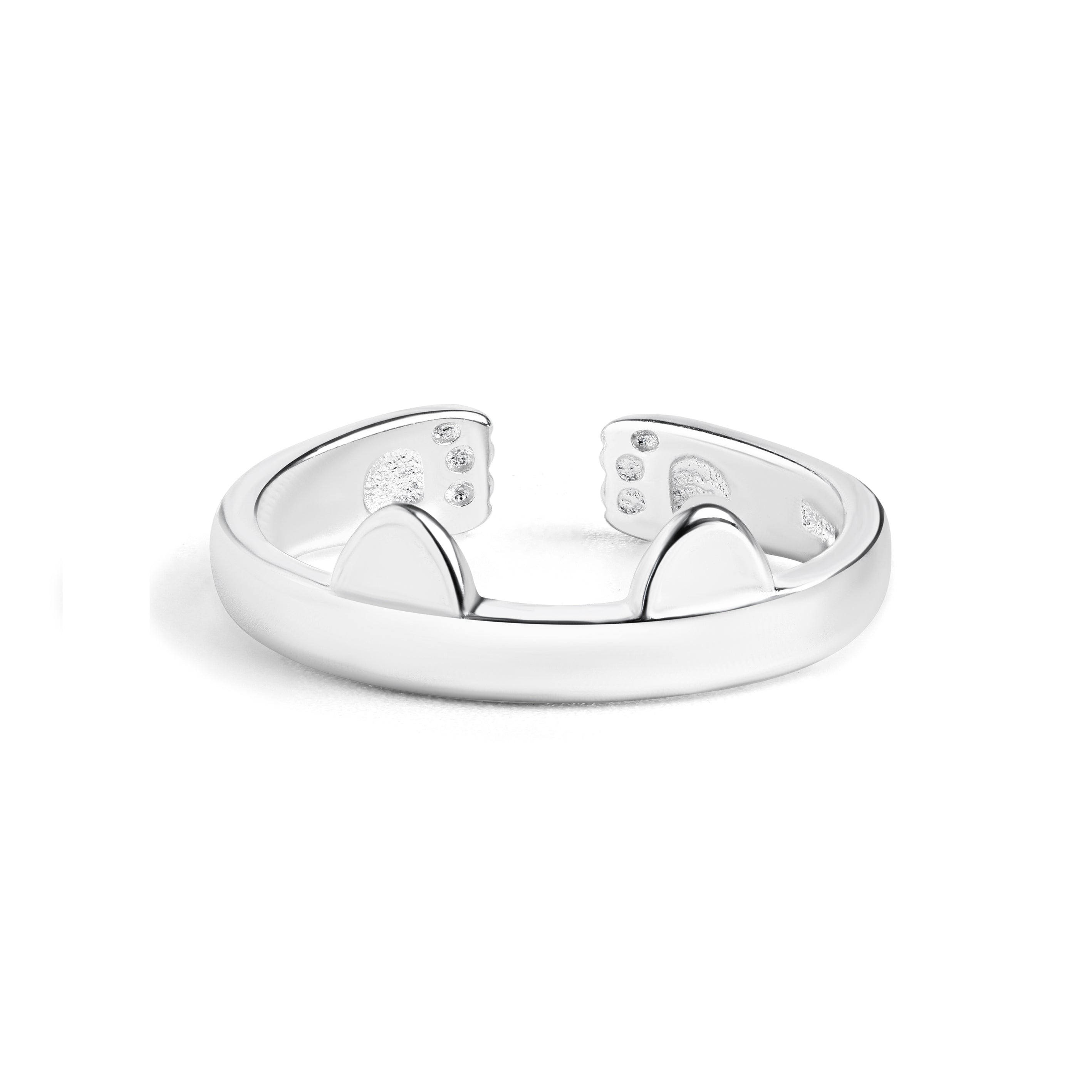 Inel din argint 925 reglabil, cu design pisicuță – un accesoriu delicat pentru iubitoarele de animale.