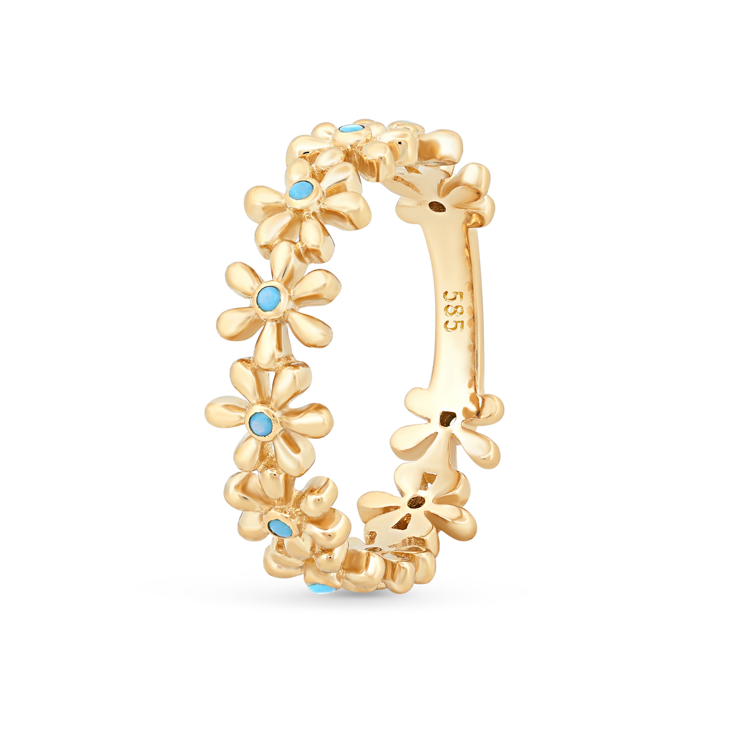 inel din aur 14k inspirat de stilul italian bijuterie florala delicata cu zirconiu cadou rafinat pentru femei elegante