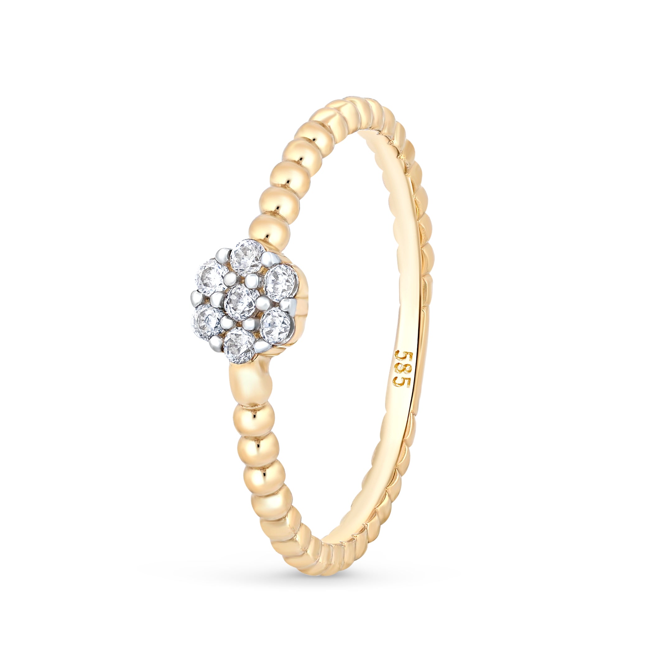 inel din aur 14k cu zirconiu fin sclipire delicata bijuterie rafinata cadou special pentru femei elegante