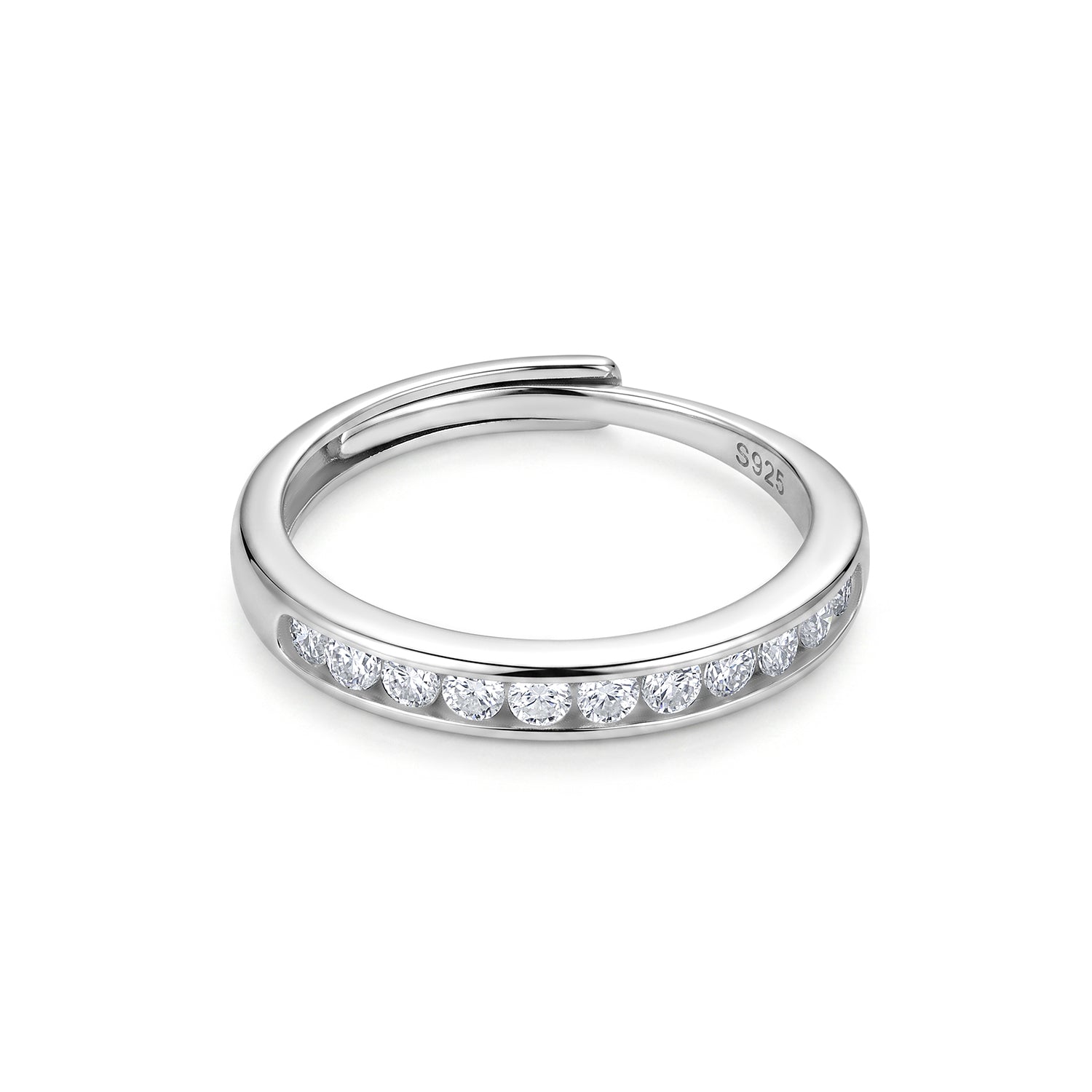 Inel Monaco Stardust din argint 925 placat cu rodiu, decorat cu pietre moissanit de 0,03 ct. Bijuterie elegantă și sofisticată semnată MAISON Stéphanie