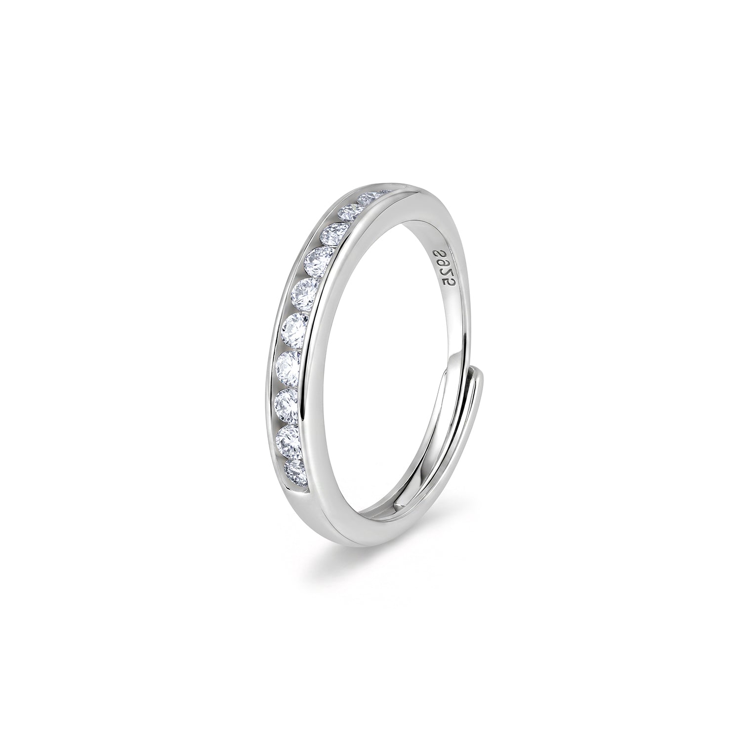 Inel Monaco Stardust din argint 925 placat cu rodiu, decorat cu pietre moissanit de 0,03 ct. Bijuterie elegantă și sofisticată semnată MAISON Stéphanie