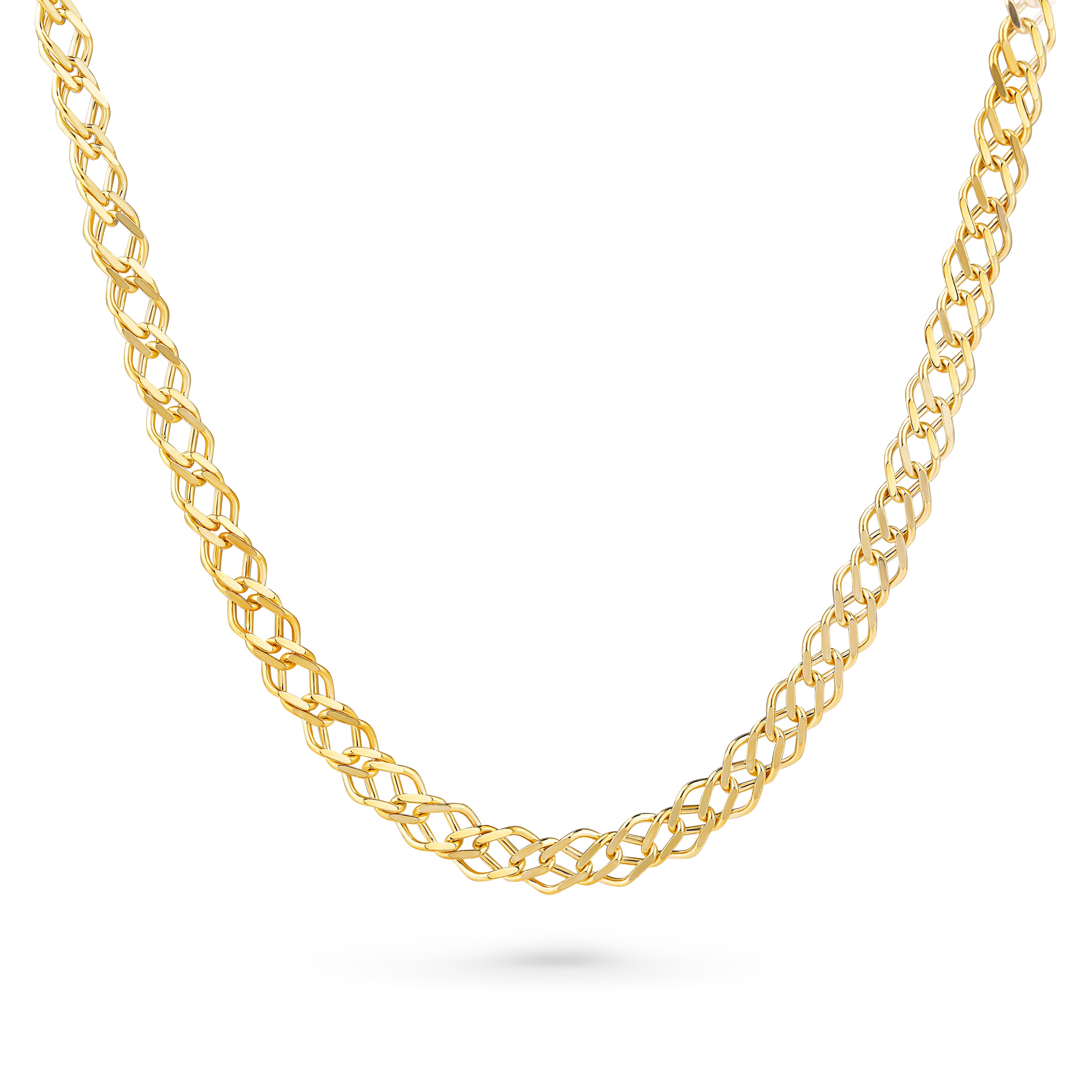 Lanț bărbătesc gros din argint 925 placat cu aur 18K, model statement de 50 cm, elegant și ideal pentru cadou, marca Maison La Stéphanie.