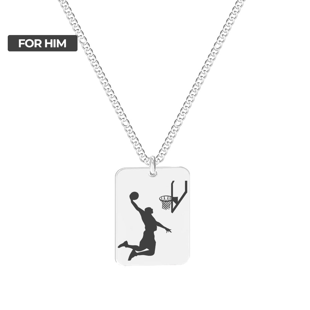 Lanț bărbați cu pandantiv Baschet din argint 925 – pentru pasionații de sport și stil.