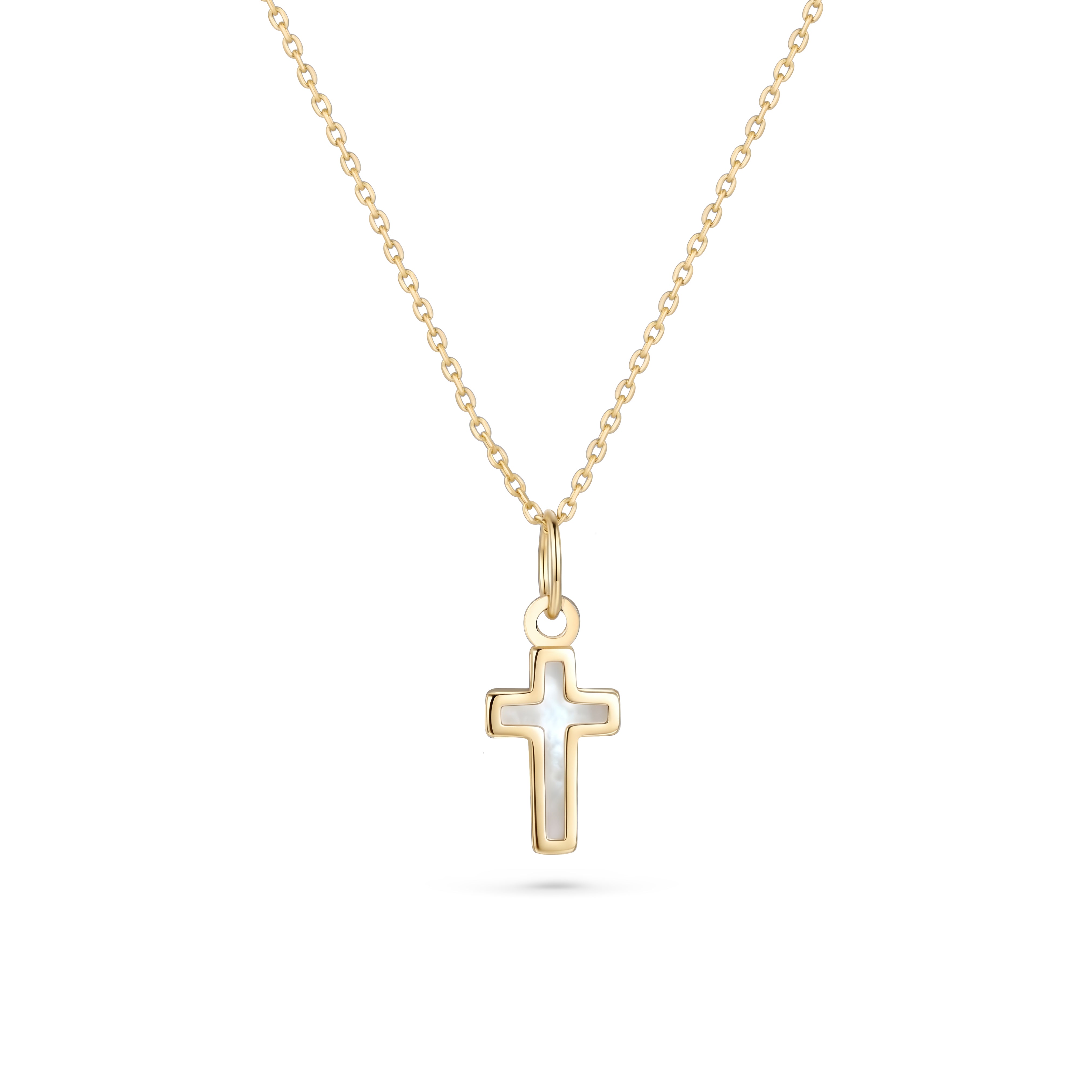 Lănțișor din aur de 8K cu pandantiv White Aura Cross, realizat din aur galben cu email alb și design elegant. Bijuterie simbolică, ideală pentru purtare zilnică sau cadou religios. Include cutie signature și certificat de autenticitate.