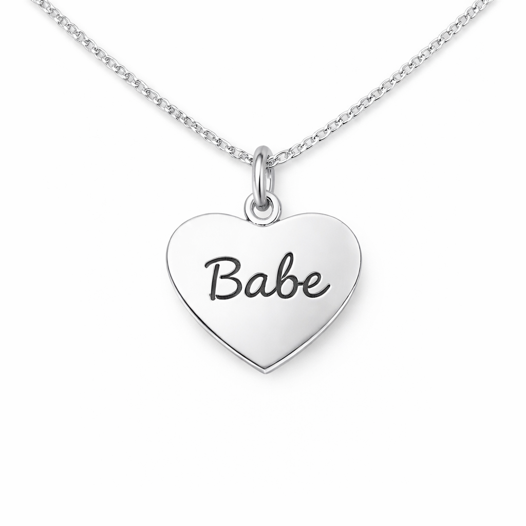 lantisor argint 925 cu pandantiv inimioara 20 mm gravata babe